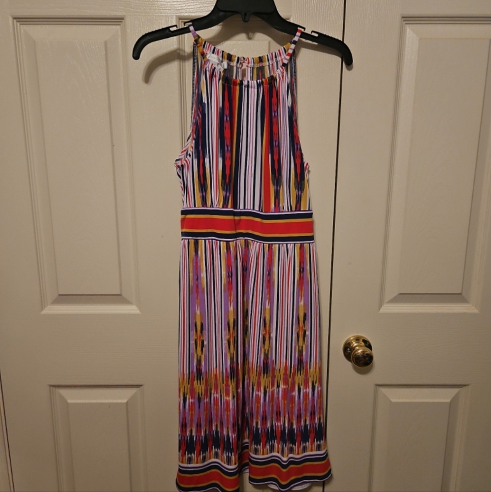 Brightly Patterned Sleeveless Dress